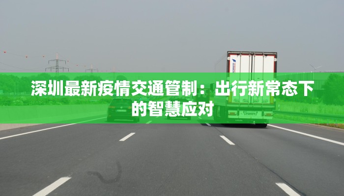 深圳最新疫情交通管制：出行新常态下的智慧应对