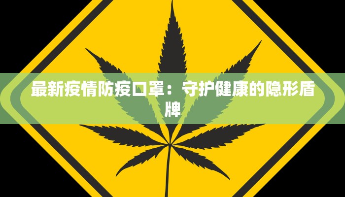 最新疫情防疫口罩：守护健康的隐形盾牌
