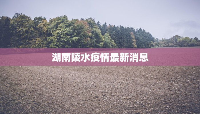 湖南陵水疫情最新消息