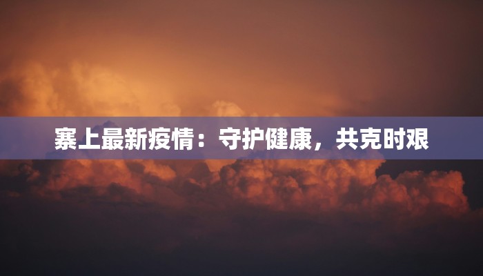 寨上最新疫情：守护健康，共克时艰