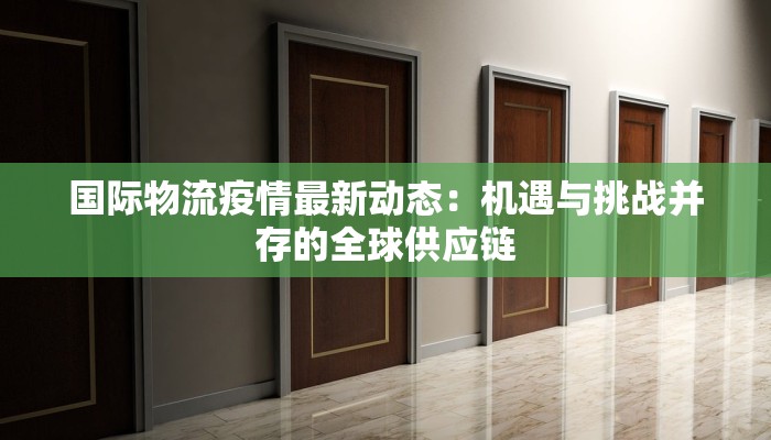 国际物流疫情最新动态：机遇与挑战并存的全球供应链