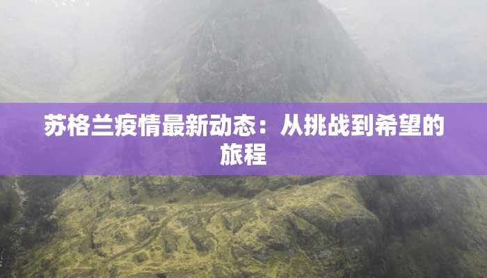 苏格兰疫情最新动态：从挑战到希望的旅程