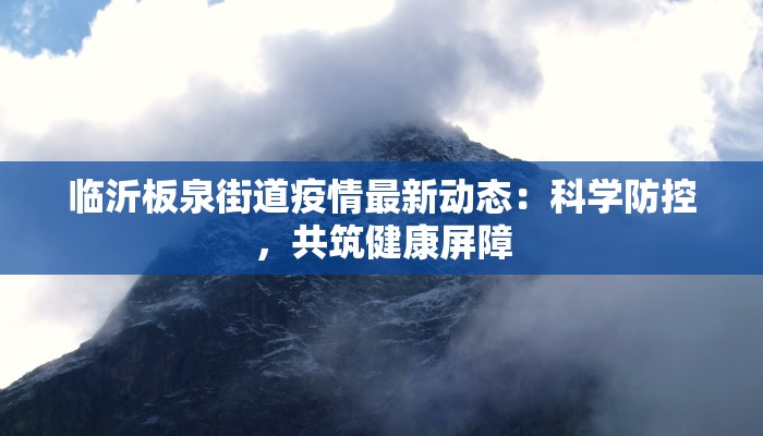 临沂板泉街道疫情最新动态：科学防控，共筑健康屏障