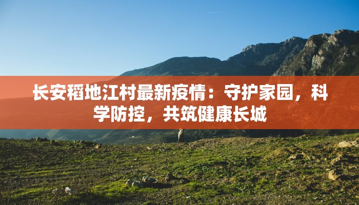 长安稻地江村最新疫情：守护家园，科学防控，共筑健康长城