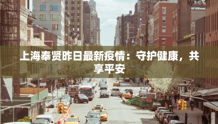 上海奉贤昨日最新疫情：守护健康，共享平安