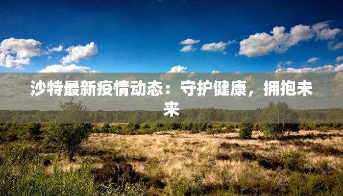 沙特最新疫情动态：守护健康，拥抱未来