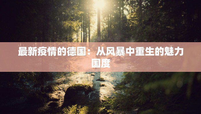 最新疫情的德国：从风暴中重生的魅力国度