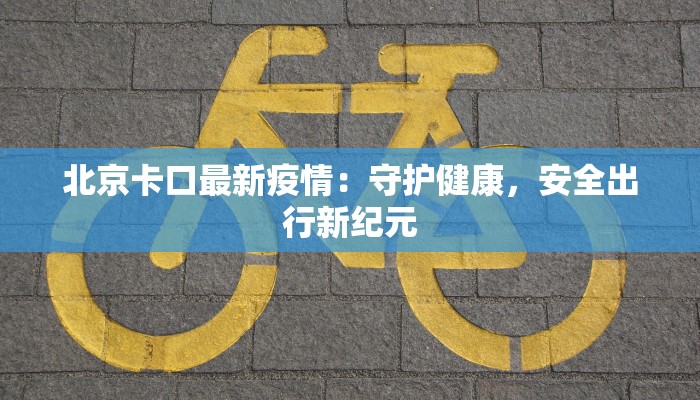 北京卡口最新疫情：守护健康，安全出行新纪元